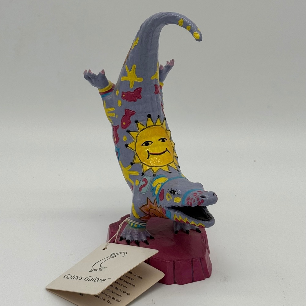 Vintage 2002 Gators Galore Alligator Statue Sunshine Gator Mind Holly Manneck